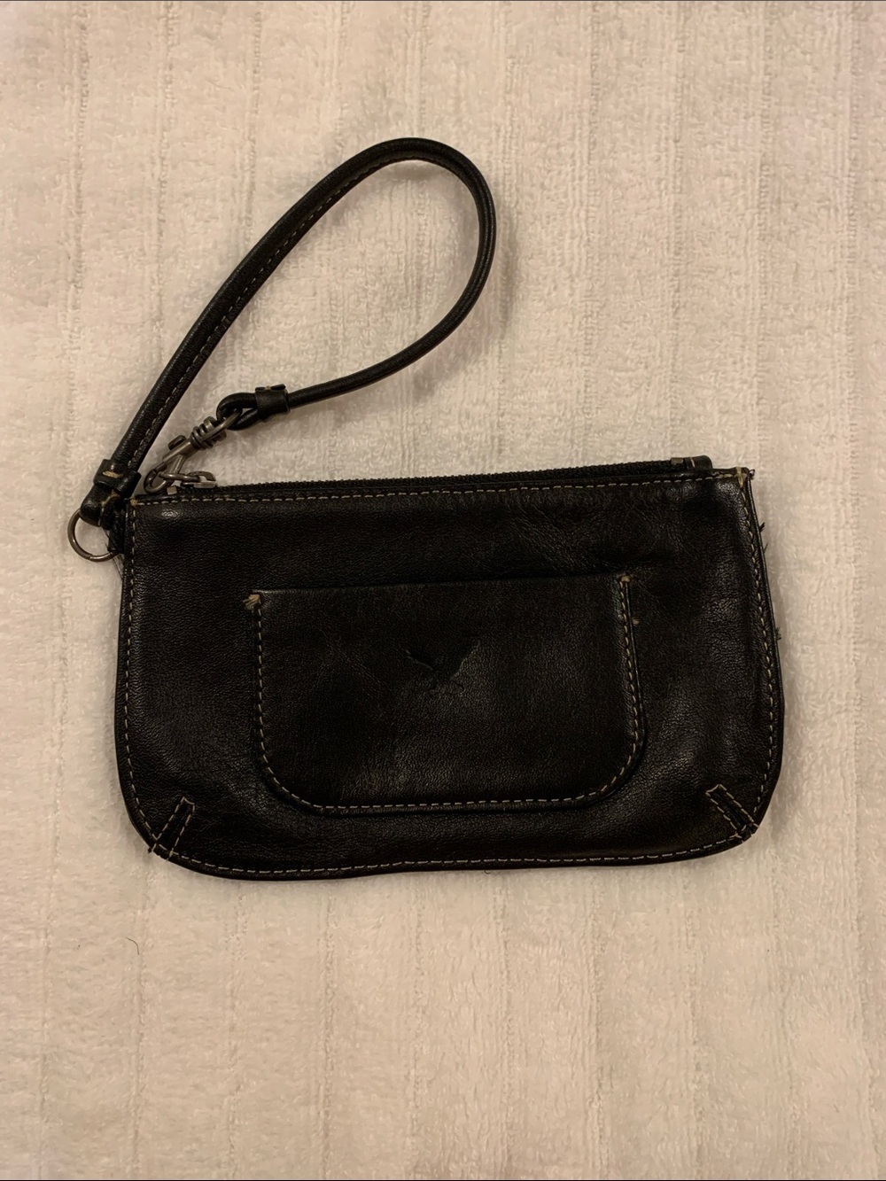 American Eagle Outfitters Deep Brown Leather Wristlet Clutchโโ